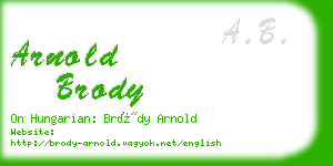 arnold brody business card